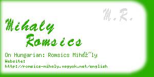 mihaly romsics business card